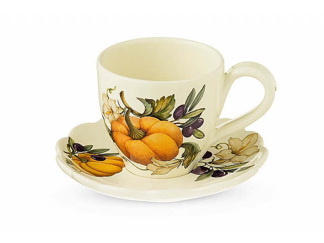 Чашка с блюдцем Тыква Nuova Cer