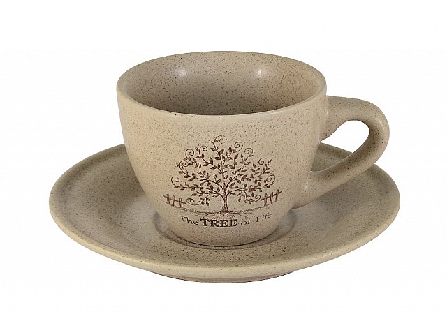 Чашка с блюдцем Дерево жизни Terracotta 0,2 л