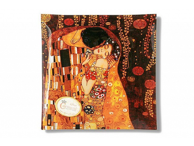 Тарелка квадратная Carmani Поцелуй (Густав Климт) 20 см