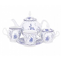 Чайный сервиз 240 мл Синие розы Bernadotte на 6 персон 15 предметов