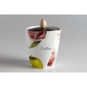 Банка для сыпучих продуктов (кофе) Яблоки и камелии Ceramiche Viva