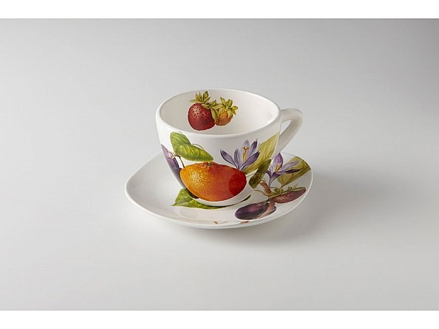 Чашка с блюдцем Фруктовая фантазия Ceramiche Viva