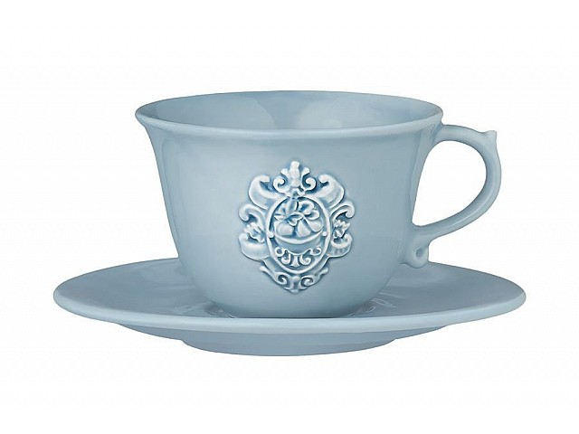 Чашка с блюдцем Nuova Cer Аральдо (голубой)