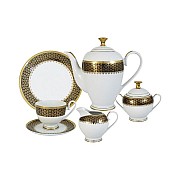 Чайный сервиз Чёрное золото Midori 23 предмета на 6 персон