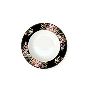 Тарелка суповая R2S Цветочный карнавал, тёмная