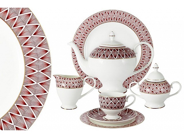 Чайный сервиз Фортуна Emily на 12 персон 40 предметов