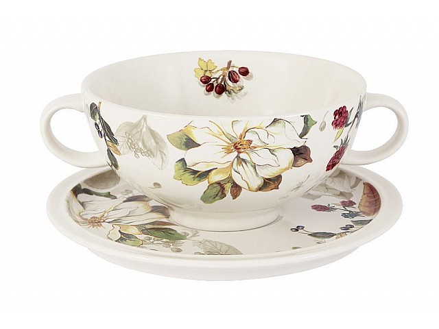 Суповая чашка на блюдце Магнолия Imari 0,5 л