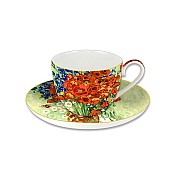 Чашка с блюдцем Carmani Натюрморт красные маки (Ван Гог) 0,28 л