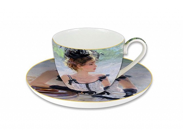 Чашка с блюдцем Carmani Утреннее чаепитие