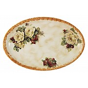Блюдо овальное LCS Роза и малина