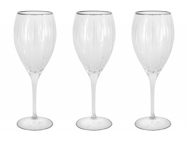 Набор 6 хрустальных бокалов для вина Пиза серебро Same