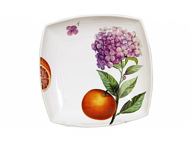 Тарелка суповая Гортензия и апельсины Ceramiche Viva
