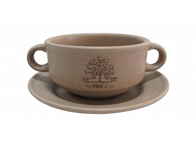 Суповая чашка на блюдце Дерево жизни Terracotta 0,3 л