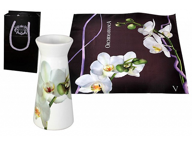 Ваза для цветов + платок Орхидея Ceramiche Viva