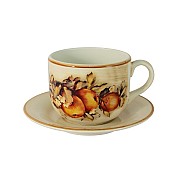 Чашка с блюдцем LCS Зимние яблоки
