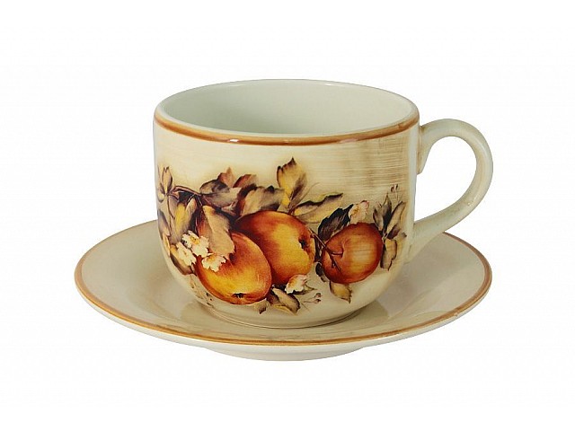 Чашка с блюдцем LCS Зимние яблоки