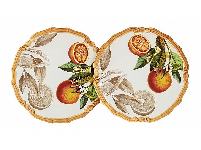 Набор из 2-х десертных тарелок Апельсины LCS