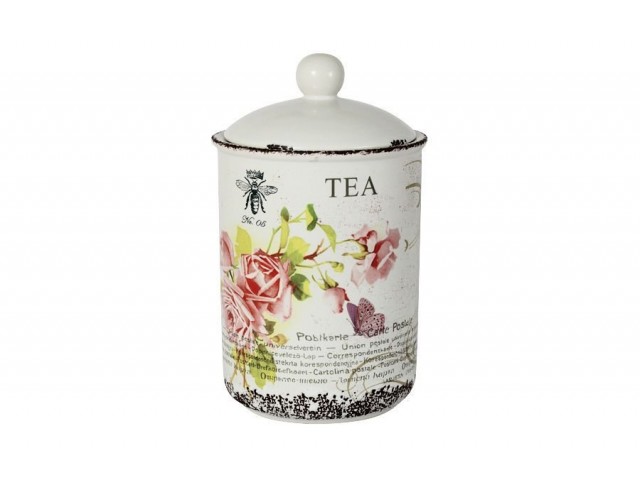 Банка для сыпучих продуктов (чай) LF Ceramic Розы