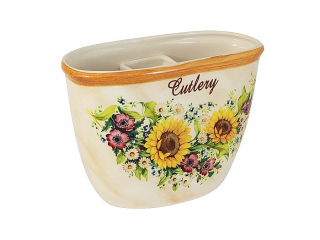 Банка-подставка под кухонные инструменты Подсолнухи Италии LCS
