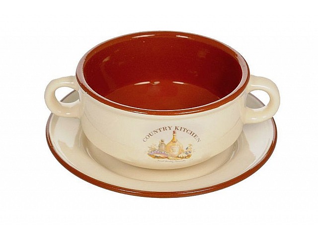Суповая чашка на блюдце Сардиния Terracotta 0,3 л