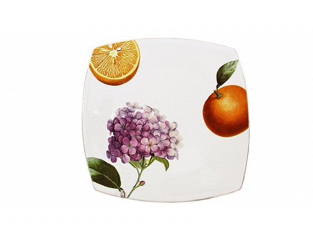 Тарелка десертная Гортензия и апельсины Ceramiche Viva