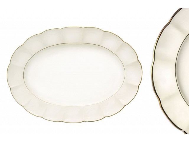 Овальное блюдо Золотой лотос Narumi