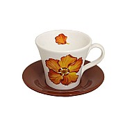 Чашка с блюдцем Nuova Cer Гибискус