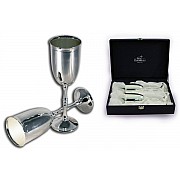 Набор из 2-х бокалов для шампанского Gamma silver