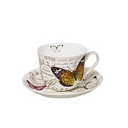 Чашка с блюдцем Бабочки