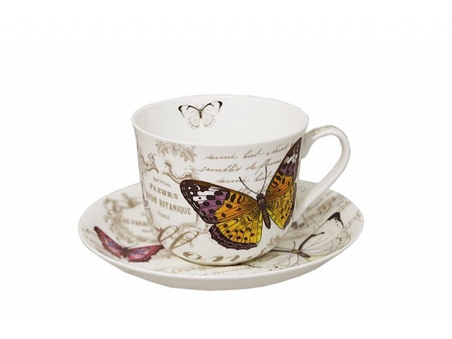 Чашка с блюдцем Бабочки