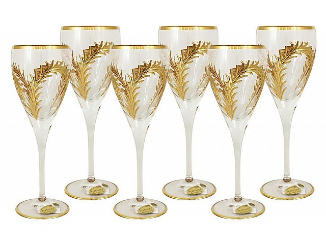 Набор 6 хрустальных бокалов для вина Same Золотая ветвь