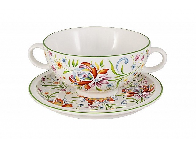 Суповая чашка на блюдце Imari Аквитания 0,5 л