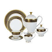 Чайный сервиз Чёрное золото Midori 42 предмета на 12 персон