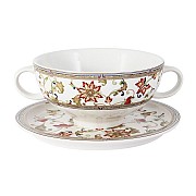 Суповая чашка на блюдце Кардинал Imari Мелкие цветы 0,5 л