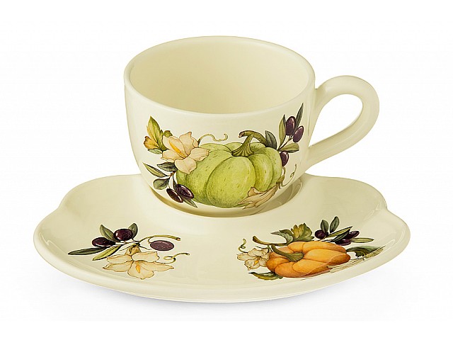 Чашка на блюдце-подносе Тыква Nuova Cer