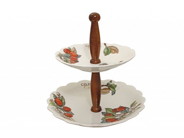 Ваза для фруктов (двухъярусная) Черешня Nuova Cer