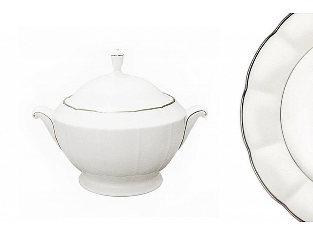 Сахарница с крышкой Серебряный лотос Narumi