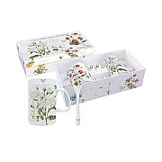 Набор из 2 кружек с ложками R2S Ботанический сад 0,3 л