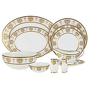 Обеденный сервиз Тиара Голд Narumi 27 предметов на 6 персон