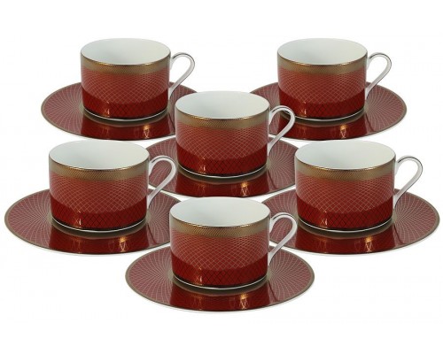 Чайный набор Кармен Naomi: 6 чашек + 6 блюдец