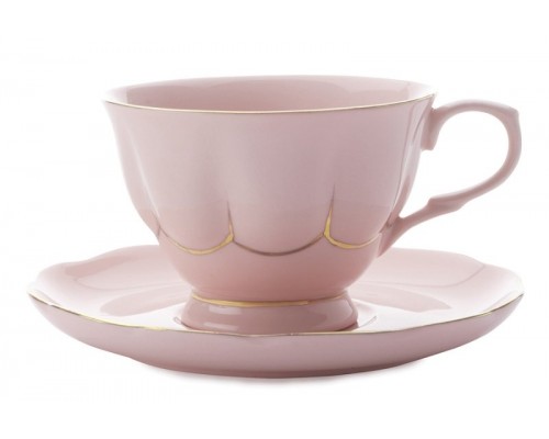 Чашка с блюдцем (розовая) Свежее дыхание Maxwell & Williams 0,25 л