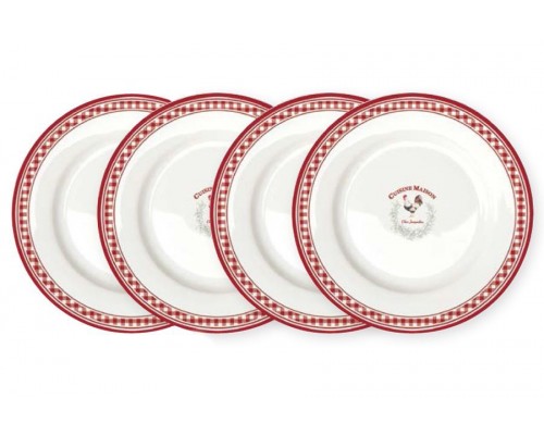 Набор из 4-х десертных тарелок Французская кухня R2S