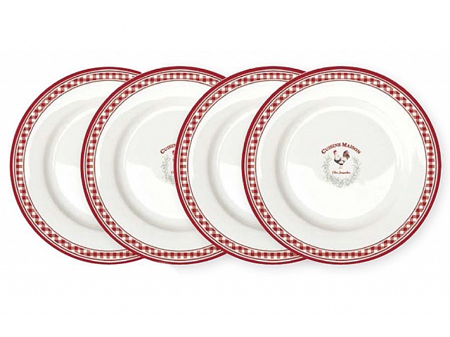 Набор из 4-х десертных тарелок Французская кухня R2S