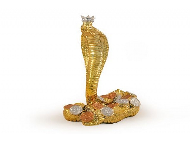 Статуэтка Gamma Королевская кобра с монетами (золото)