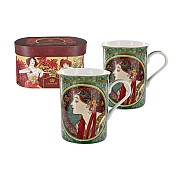 Набор из 2 кружек Carmani Лавровый венок (Альфонс Муха) 0,25 л