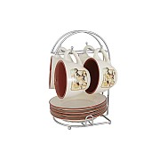 Чайный набор на подставке Шеф-повар Terracotta 0,2 л на 4 персоны