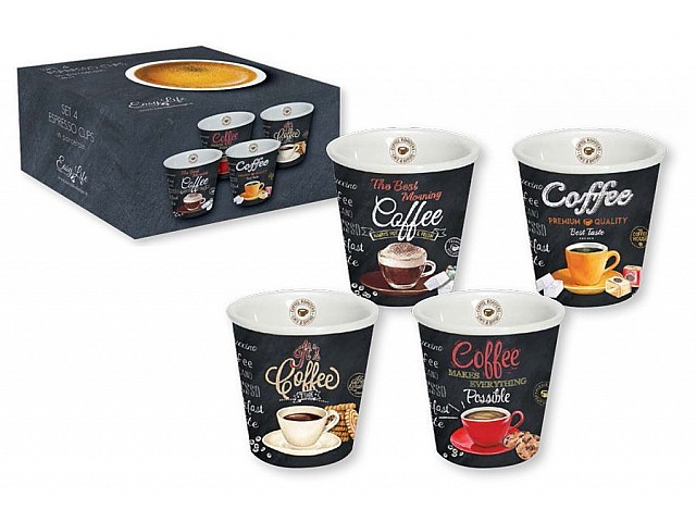 Набор из 4-х чашек для эспрессо 0.08 л