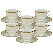 Набор: 6 чашек + 6 блюдец Ноктюрн Голд Narumi
