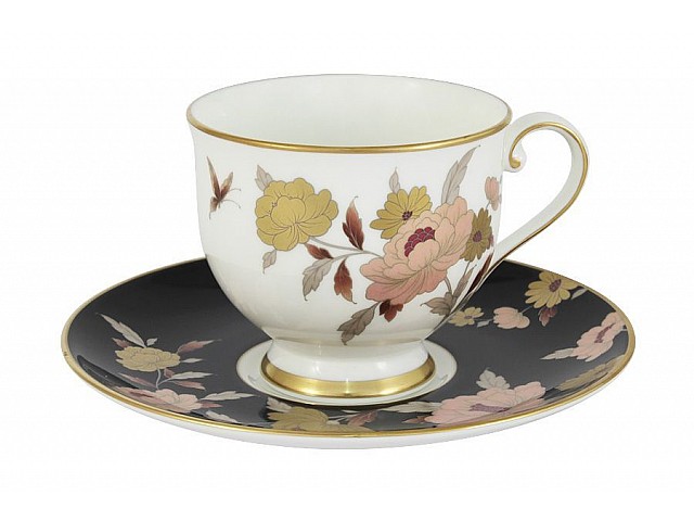 Чашка с блюдцем Мирей чёрный Narumi (Mirei Noir)