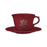 Чашка с блюдцем Nuova Cer Аральдо (бордовый)